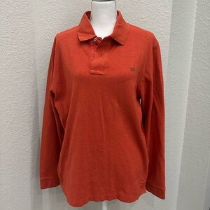 Men's Southern Tide Orange Long Sleeve Polo Shirt